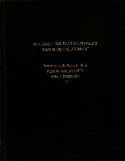 Instruction in problem solving and Piaget s theory of cognitive development