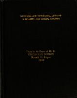 Incidental and intentional learning in retarded and normal children