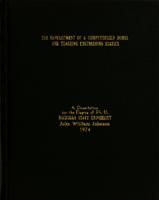 The development of a computerized model for teaching engineering statics