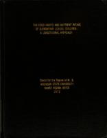 The food habits and nutrient intake of elementary school children : a longitudinal approach