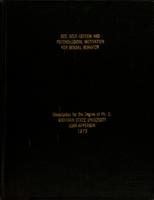 Sex, self-esteem and psychological motivation for sexual behavior