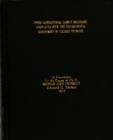 Inter-generational family relations associated with the psychological adjustment of college students