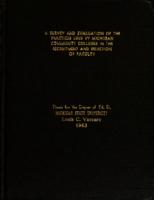 A survey and evaluation of the practices used by Michigan community colleges in the recruitment and selection of faculty