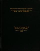 Perspectives of psychotherapy process : dependency, interpersonal relationships, and sex differences