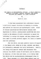 The family as environmental support : a study comparing mentally disturbed, cardiac impaired, and normal children and parents in a task situation