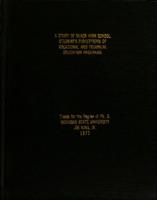 A study of black high school student's perceptions of vocational and technical education programs