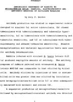 Immunologic responses of rabbits to Mycobacterium bovis : chemical, electrophoretic and antigenic analyses of bacillary extracts