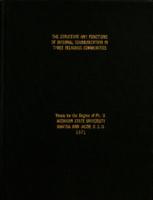 The structure and functions of internal communication in three religious communities