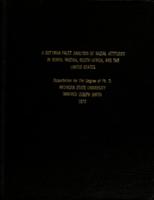 A Guttman facet analysis of racial attitudes in Kenya, Nigeria, South Africa, and the United States