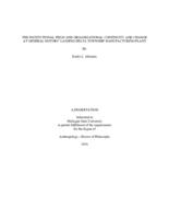 The institutional field and organizational continuity and change at General Motors' Lansing Delta Township manufacturing plant