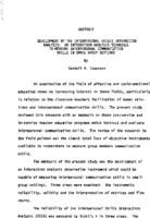 Development of the interpersonal skills interaction analysis : an interaction analysis technique to measure interpersonal communication skills in small group settings