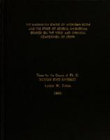 The magnesium status of Michigan soils and the effect of several magnesium sources on the yield and chemical composition of crops