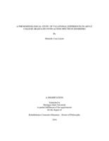 A phenomenological study of vocational experiences in adult college graduates with autism spectrum disorders