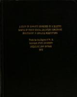 A study of conflicts expressed by a selected sample of public school educators concerning involvement in employee negotiations