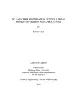 DC capacitor minimization of single phase power conversion and applications