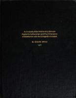 An analysis of the relationship between academic achievement and five dimensions of satisfaction with the college environment