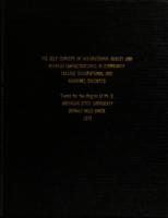 The self concept of occupational ability and related characteristics in community college occupational and academic students