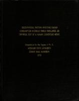 Socio-physical factors affecting energy consumption in single family dwellings : an emperical test of a human ecosystems model