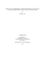 Effects of a randomized trial after-school physical activity club on the math achievement and executive functioning of girls