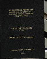 An analysis of pricing and marketing practices of a Michigan celery producer organization