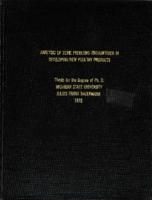 Analysis of some problems encountered in developing new poultry products