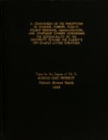 A comparison of the perceptions of students, parents, faculty, student personnel administrators, and apartment owners concerning the responsibility of the university toward the student's off-campus living situation