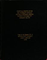 Perceptual cognitive styles and personality variables relating to students' program changes at an inner-city community college