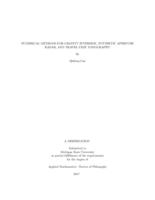 Numerical methods for gravity inversion, synthetic aperture radar, and travel-time tomography