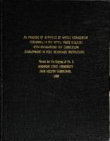 An analysis of activities of middle management personnel in the retail trade industry with implications for curriculum development in post-secondary institutions