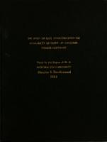 The effect of rate structure upon the availability of credit at consumer finance companies