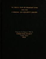 The foreign trade of Communist China, 1949-1960 ; a regional and commodity analysis