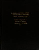 An assessment of attitudinal change as a result of two models of preparing teachers for inner-city schools