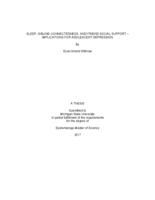 Sleep, sibling-connectedness, and friend social support--implications for adolescent depression