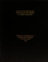 The effect photoperiod and temperature on food hoarding in deermice (Peromyscue)