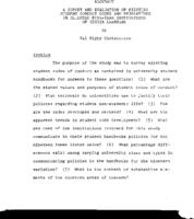 A survey and evaluation of existing student conduct codes and regulations in selected four-year institutions of higher learning