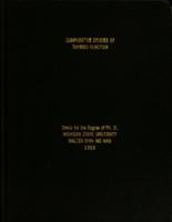 Comparative studies of thyroid function