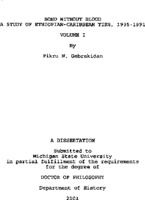 Bond without blood, a study of Ethiopian-Caribbean ties, 1935-1991