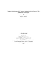 Verbal morphology in L2 Spanish : morphological deficits and processing strategies