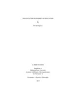 Essays in the economics of education