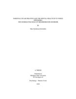 Parental incarceration and the mental health of juvenile offenders : the moderating role of neighborhood disorder