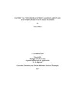 Factors that influence an intern's learning about and enactment of discussion-based teaching