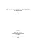 The effectiveness of mirror imitation training on the generalization of imitation skills for children with autism spectrum disorder