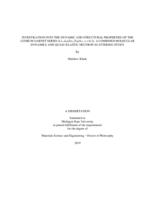 INVESTIGATION INTO THE DYNAMIC AND STRUCTURAL PROPERTIES OF THE LITHIUM GARNET SERIES (Li7-xLa3Zr2-xTaxO12, x = 0-2) : A COMBINED MOLECULAR DYNAMICS AND QUASI-ELASTIC NEUTRON SCATTERING STUDY