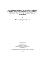 Popular expressions of Southern African nationalism(s : convergences, divergences, and reconciliations in South Africa and Zimbabwe