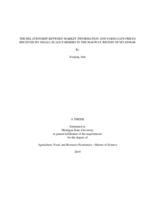 The relationship between market information and farm-gate prices received by small-scale farmers in the Magway region of Myanmar