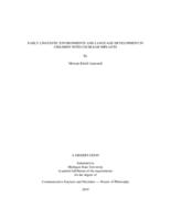 Early linguistic environments and language development in children with cochlear implants