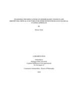 Examining the implications of gender-based violence and identifying critical junctures for intervention from an ecological systems approach