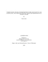 Understanding the relationship between work-life flexstyle, job satisfaction, and turnover intention among new professionals in student affairs