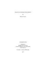 Essays in economic development