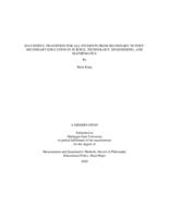 Successful transition for all students from secondary to post-secondary education in science, technology, engineering, and mathematics